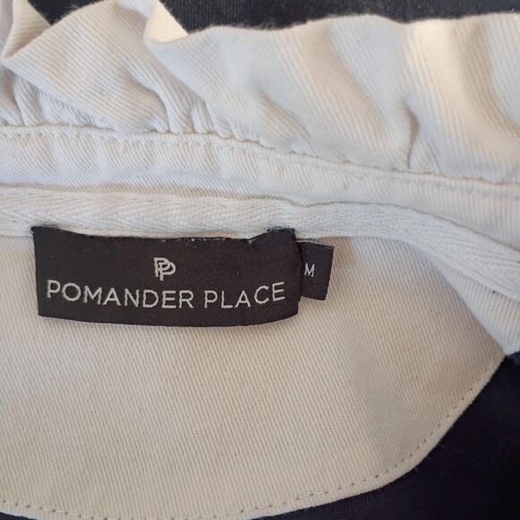 Pomander Place Tuckernuck Charlotte Terry Top Ruffle Collared Sweatshirt M - Picture 10 of 10